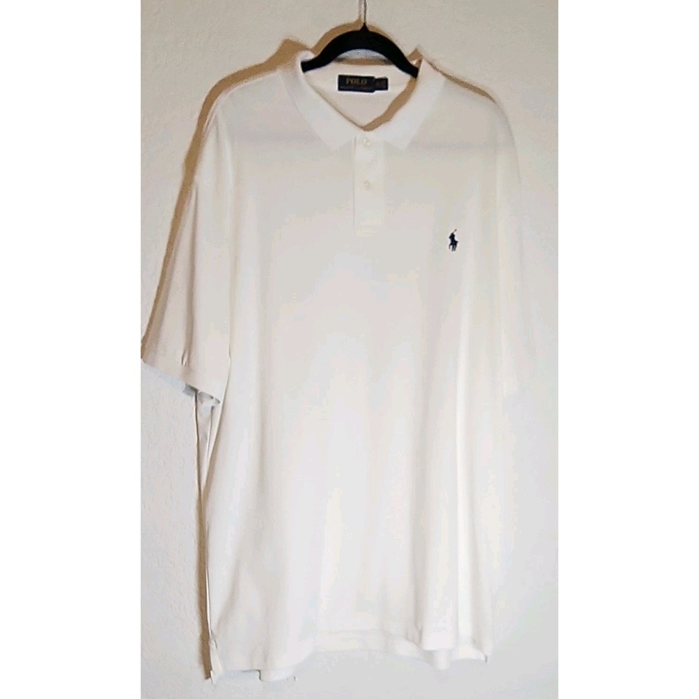 Polo Ralph Lauren‎ Men's XXL Big & Tall White Polo Shirt Short Sleeve Logo